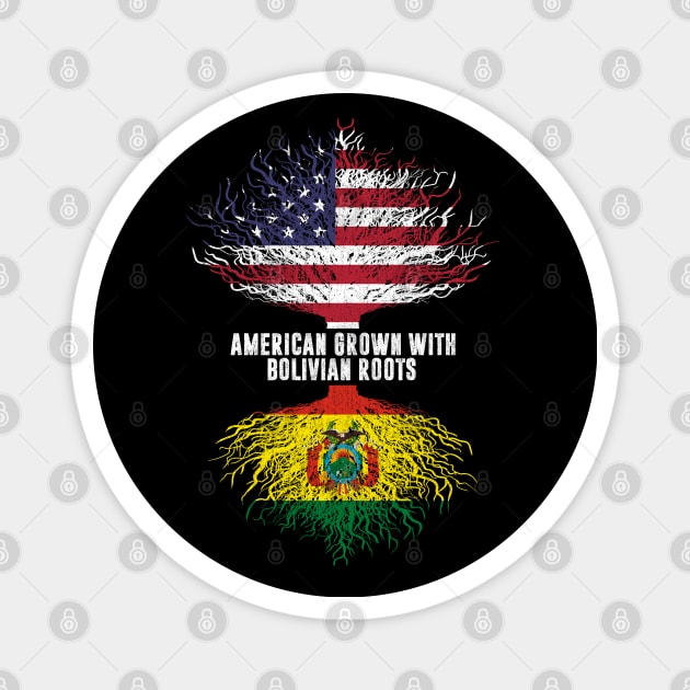 American Grown with Bolivian Roots USA Flag Magnet by silvercoin